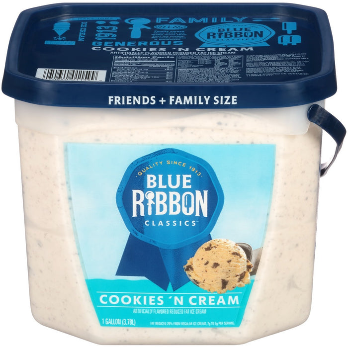 Blue Bunny Blue Ribbon Classics Cookies & Cream Ice Cream, 3.78 L