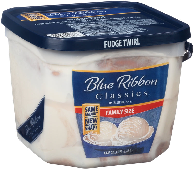 Blue Bunny Blue Ribbon Classics Fudge Twirl Reduced Fat Ice Cream, 1 gal.