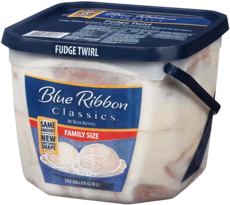 Blue Bunny Blue Ribbon Classics Fudge Twirl Reduced Fat Ice Cream, 1 gal.