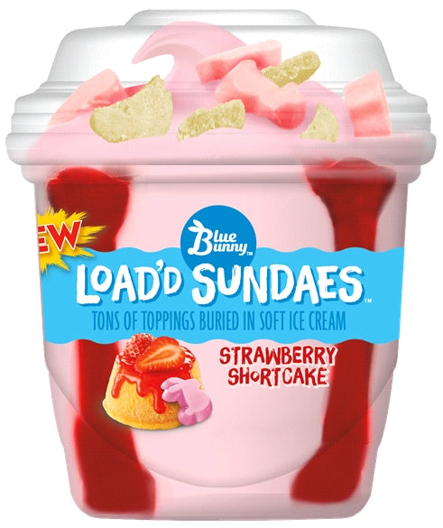 Blue Bunny Strawberry Shortcake Load'd Sundaes, 8.5 oz