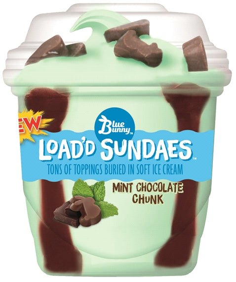 Blue Bunny Mint Chocolate Chunk Load'd Sundaes, 8.5 oz