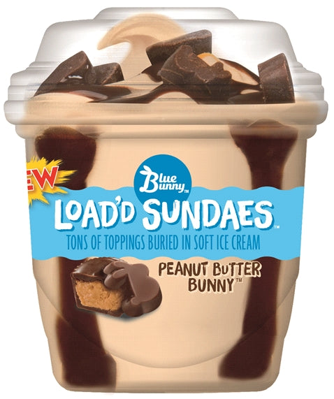 Blue Bunny Peanut Butter Bunny Load'd Sundaes, 8.5 oz