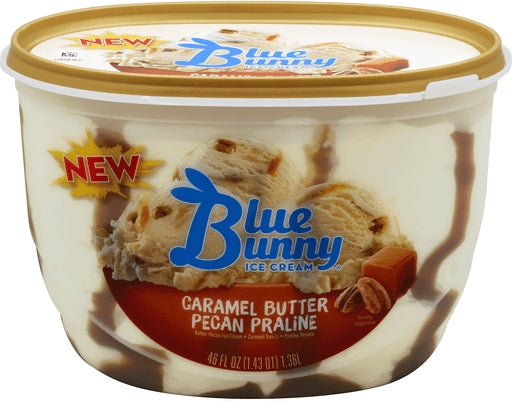 Blue Bunny Caramel Butter Pecan Pralines Ice Cream, 1,36 L