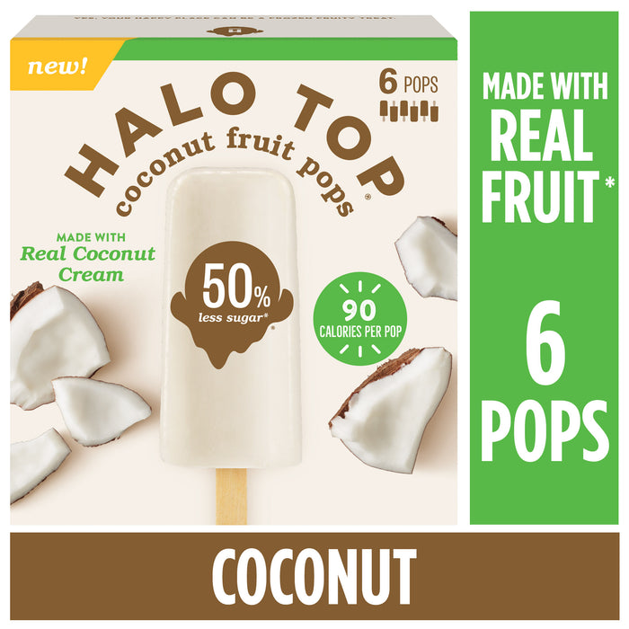 Halo Top Coconut Fruit Popsicles , 6 ct