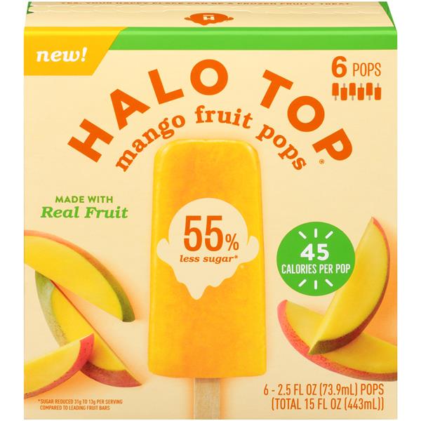 Halo Top Mango Fruit Popsicles , 6 ct