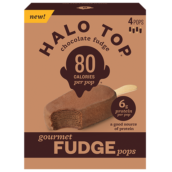 Halo Top Keto Chocolate Fudge Ice Cream Bars , 4 ct