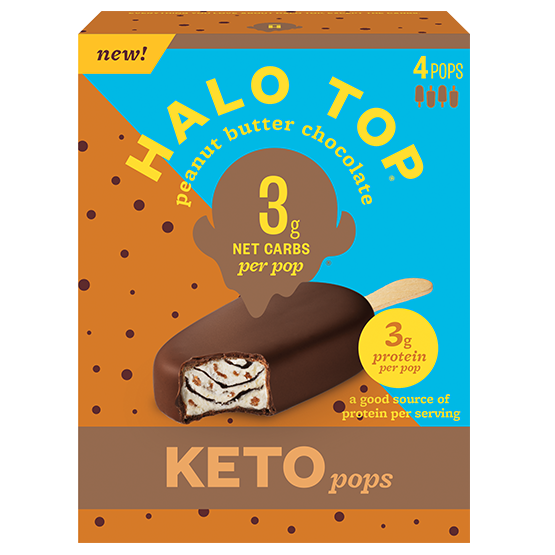 Halo Top Keto Chocolate Peanut Butter Ice Cream Bars , 4 ct