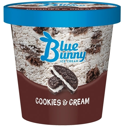 Blue Bunny Cookies and Cream Ice Cream, 16 oz