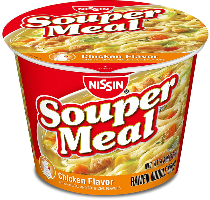 Nissin Souper Meal Ramen Noodle Soup, Chicken Flavor , 4.3 oz
