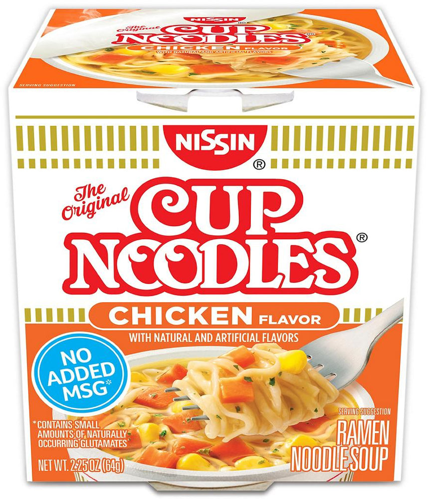 Nissin Cup Noodles With Chicken Flavor Soup, 2.25 oz