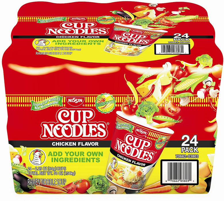 Nissin Cup Noodles, Chicken Flavor, 24 x 2.25 oz