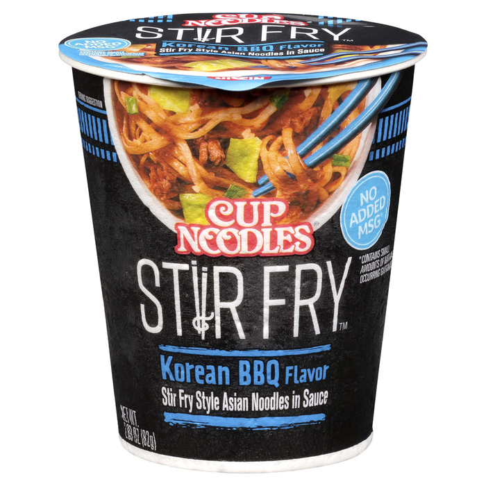 Nissin Stir Fry Cup Noodles With Korean BBQ Flavor, 2.89 oz