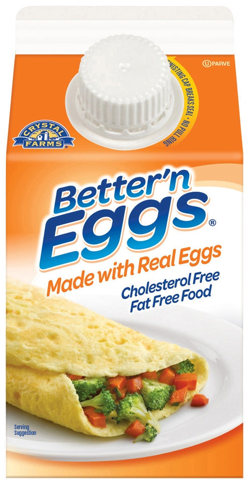 Crystal Farms Better 'n Eggs, Made with Real Eggs, Cholesterol Free and Fat Free, 14 oz