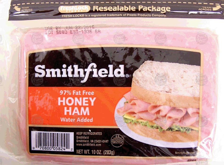 Smithfield 97% Fat Free Honey Ham, 10 oz