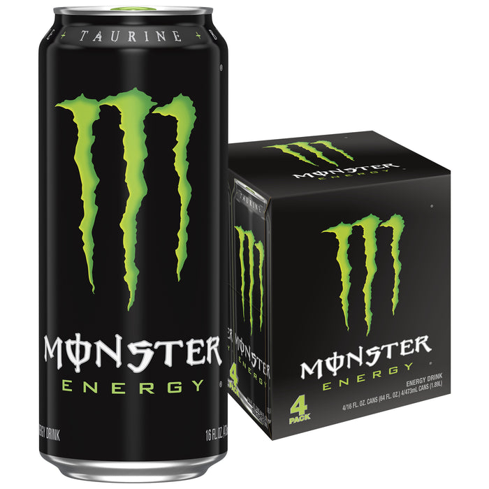 Monster Original Green Energy Drink, 4-Pack , 4 x 16 oz