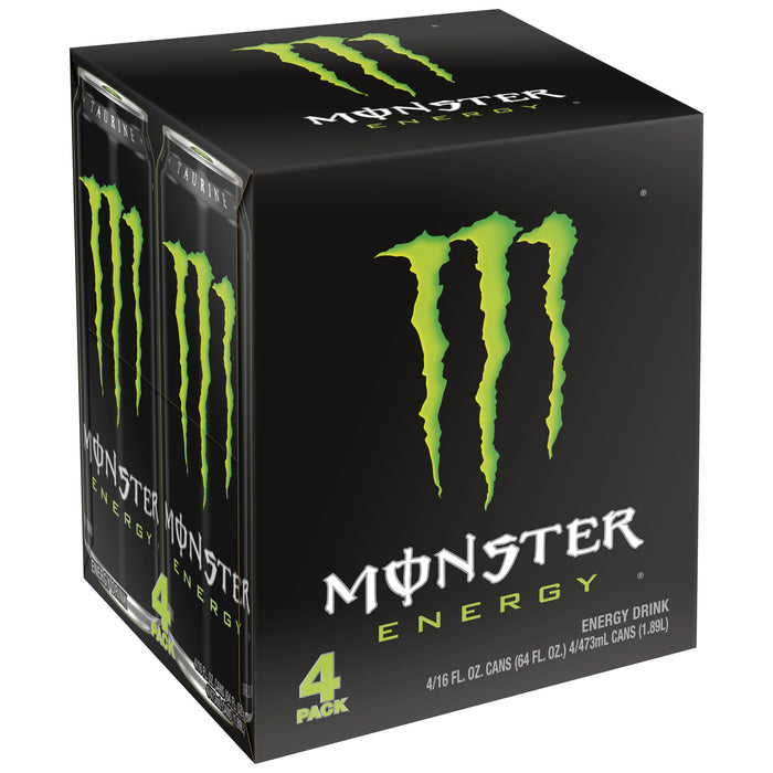 Monster Original Green Energy Drink, 4-Pack , 4 x 16 oz