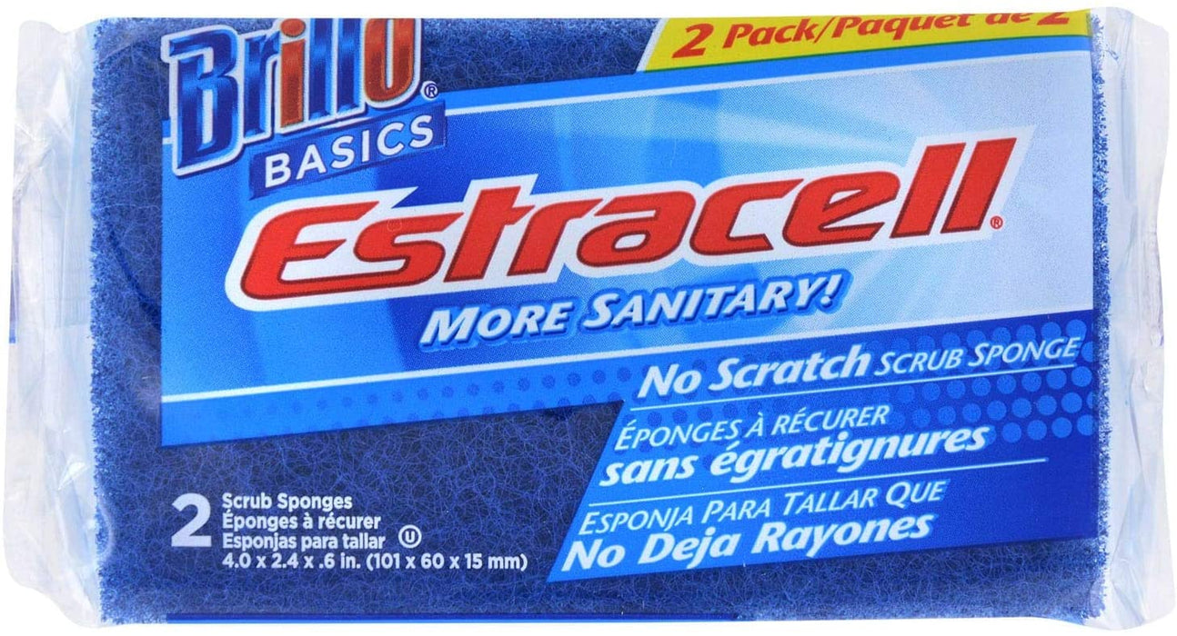 Brillo Estracell No Scratch Scrub Sponge, 2-Pack, 2 ct