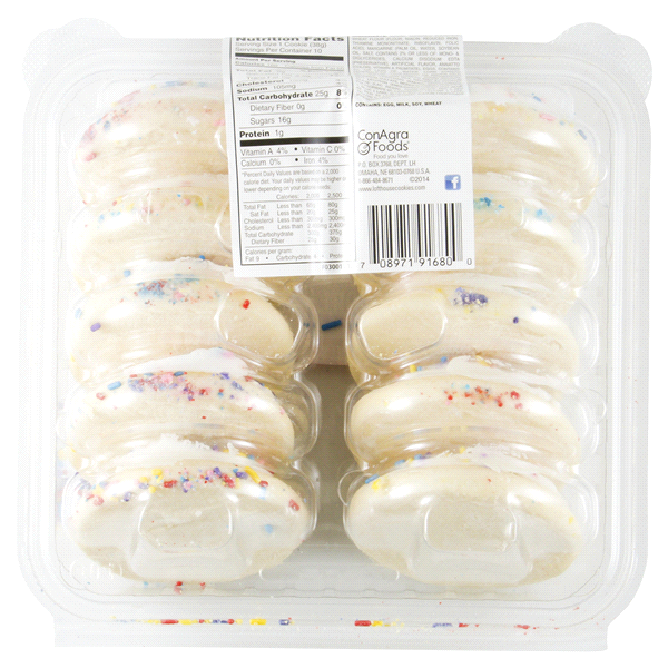 Lofthouse White Frosted Sugar Cookies, 13.5 oz