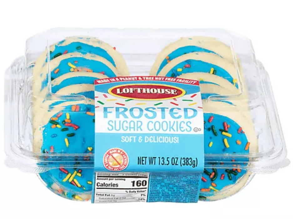 Lofthouse Blue Frosting Sugar Cookies , 13.5 oz