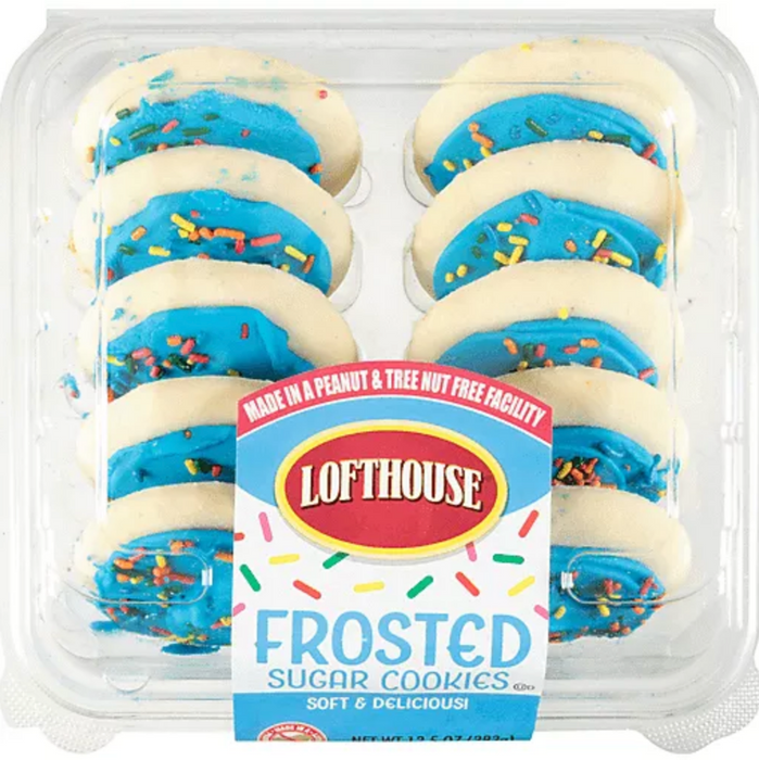 Lofthouse Blue Frosting Sugar Cookies , 13.5 oz — Goisco.com