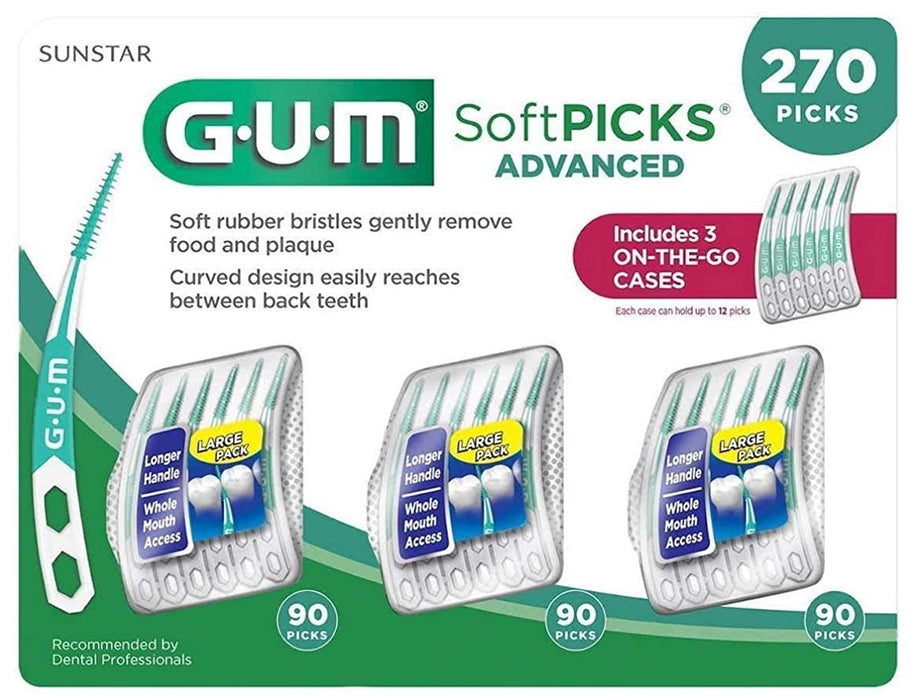 Gum Soft Picks Advanced Dental Picks, 270 ct