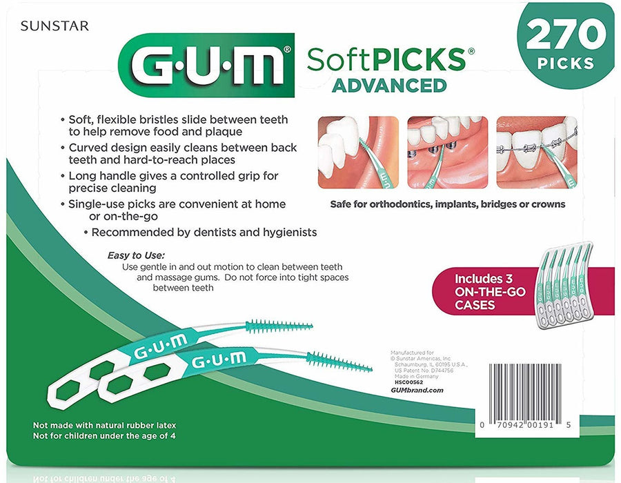 Gum Soft Picks Advanced Dental Picks, 270 ct