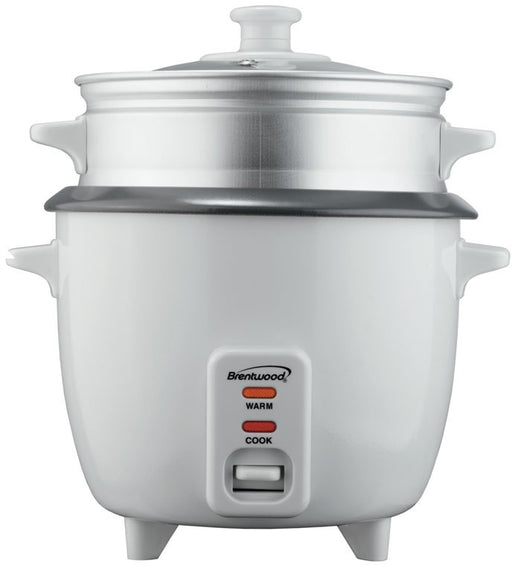 Brentwood 10 Cup Rice Cooker and Food Steamer, White, Model #TS-380S