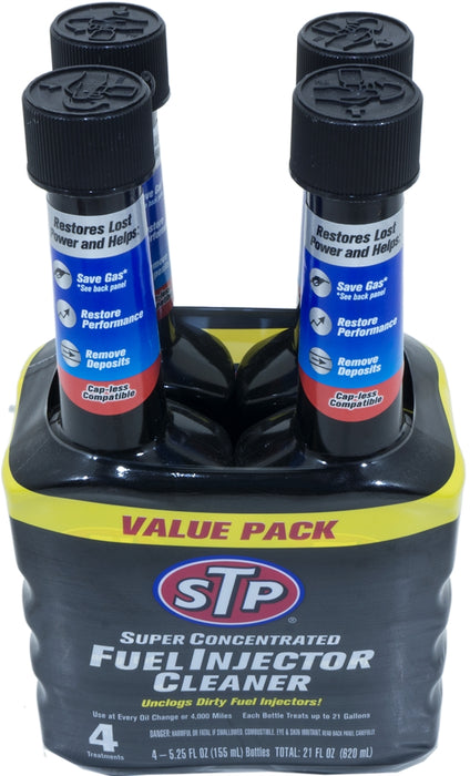 STP 4-Pack Fuel Injector Cleaner, 4 x 5.25 oz