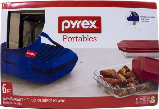 Pyrex Portables Glass Bakeware, 6 ct