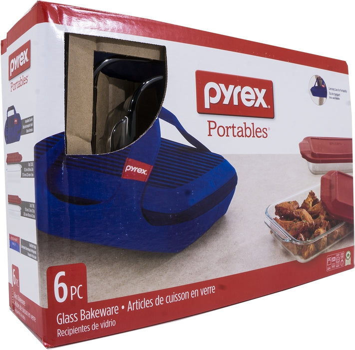Pyrex Portables Glass Bakeware, 6 ct