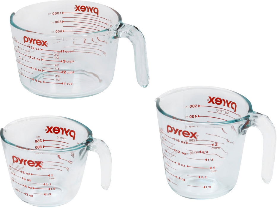 Pyrex Mesuring Cup Set, 3 pc