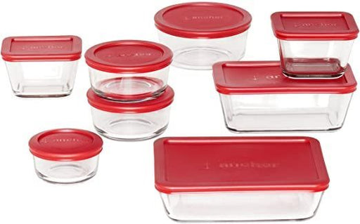 Pyrex Simply Store Meal Prep Glass Food Storage Containers, 16 pcs
