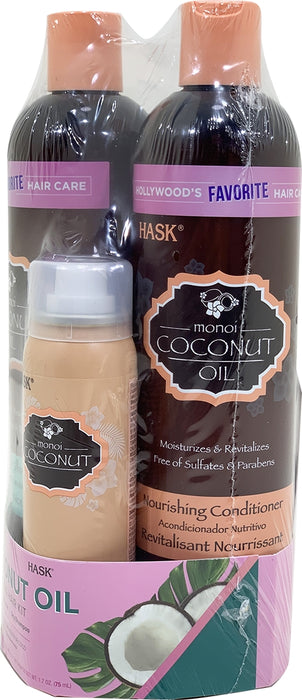 Hask Coconut Oil Hair Kit, Value Pack, 3 pc