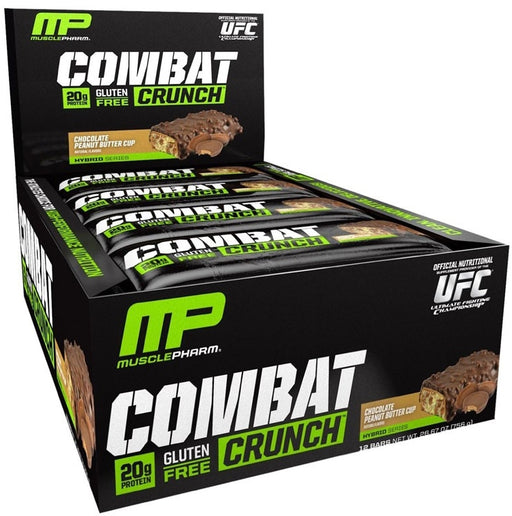 MP MusclePharm  Combat Crunch Protein Bar, Chocolate Peanut Butter Cup, 12 x 63 gr