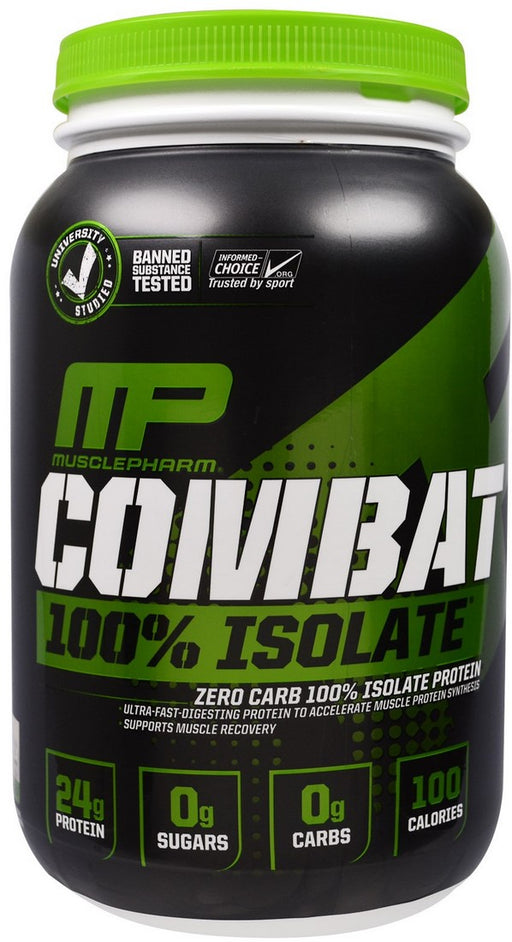 MP MusclePharm Zero Carb 100% Isolate  Protein Powder, Vanilla, 2 lbs