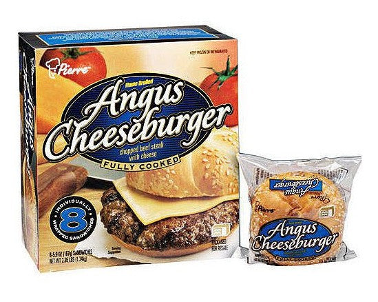 Pierre Flame Broiled Angus Cheeseburgers, Individual Pack, 5.9 oz