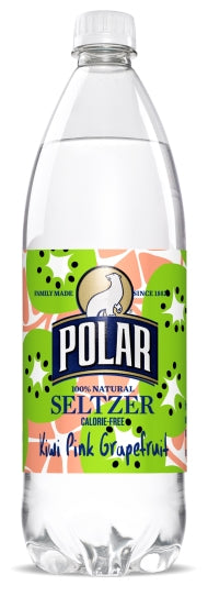Polar Seltzer, Kiwi Pink Grapefruit, 1 L