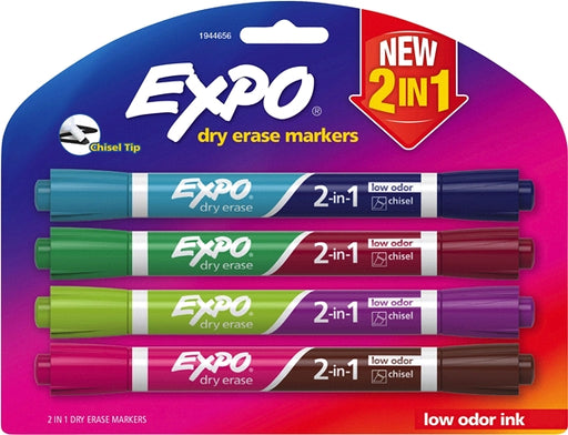 Expo Dual Ended 8 Colors Dry Erase Markers, 4 ct