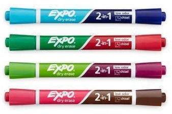 Expo Dual Ended 8 Colors Dry Erase Markers, 4 ct