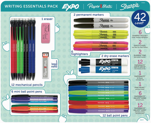 Sharpie Papermate Expo Writing Essentials Value Pack, 42 pcs