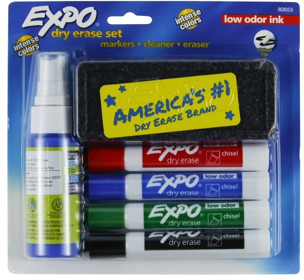 Expo Chisel Tip Dry Erase Market Kit, 6 ct