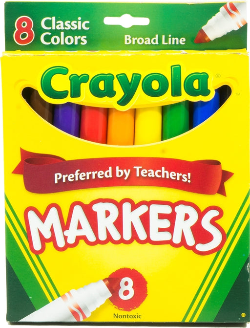 Crayola Broad Line Markers in Classic Colors, 8 ct