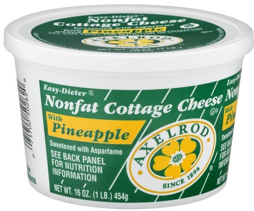 Axelrod Nonfat Cottage Cheese with Pineapple, 16 oz