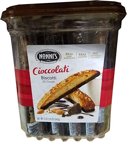 Nonni's Cioccolati & Chocolate Hazelnut Biscotti, 25 ct