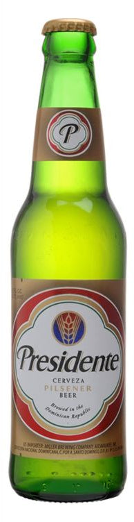 Presidente Beer Bottles, 6 x 12 oz