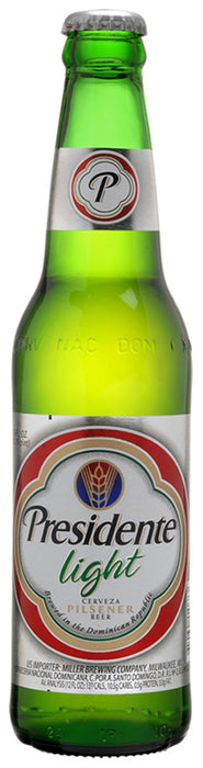 Presidente Light Beer Bottles, 6 x 12 oz
