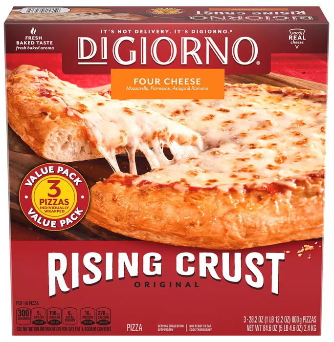 Digiorno 12" Rising Crust 4-Cheese Pizza, 3-Pack , 28.2 oz