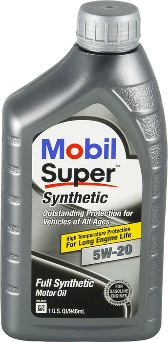 Mobil Super Full Synthetic Motor Oil, 5W-20, 946 ml