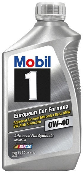 Mobil 1 Full Synthetic Motor Oil 0W-40, 946 ml