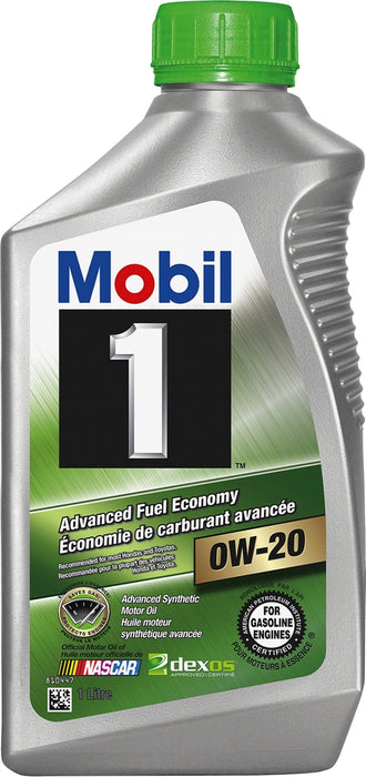 Mobil 1 Advanced Fuel Economy Motor Oil, 0W-20, 946 ml